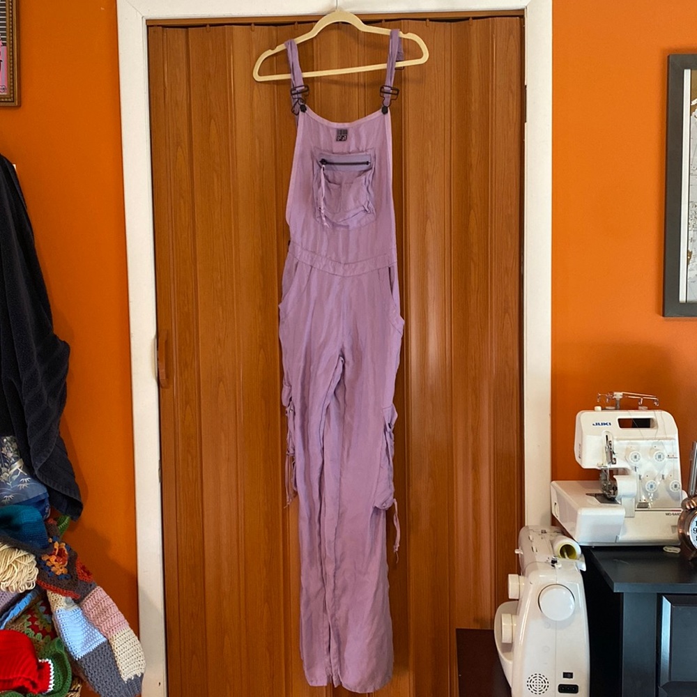 LF brand purple overalls